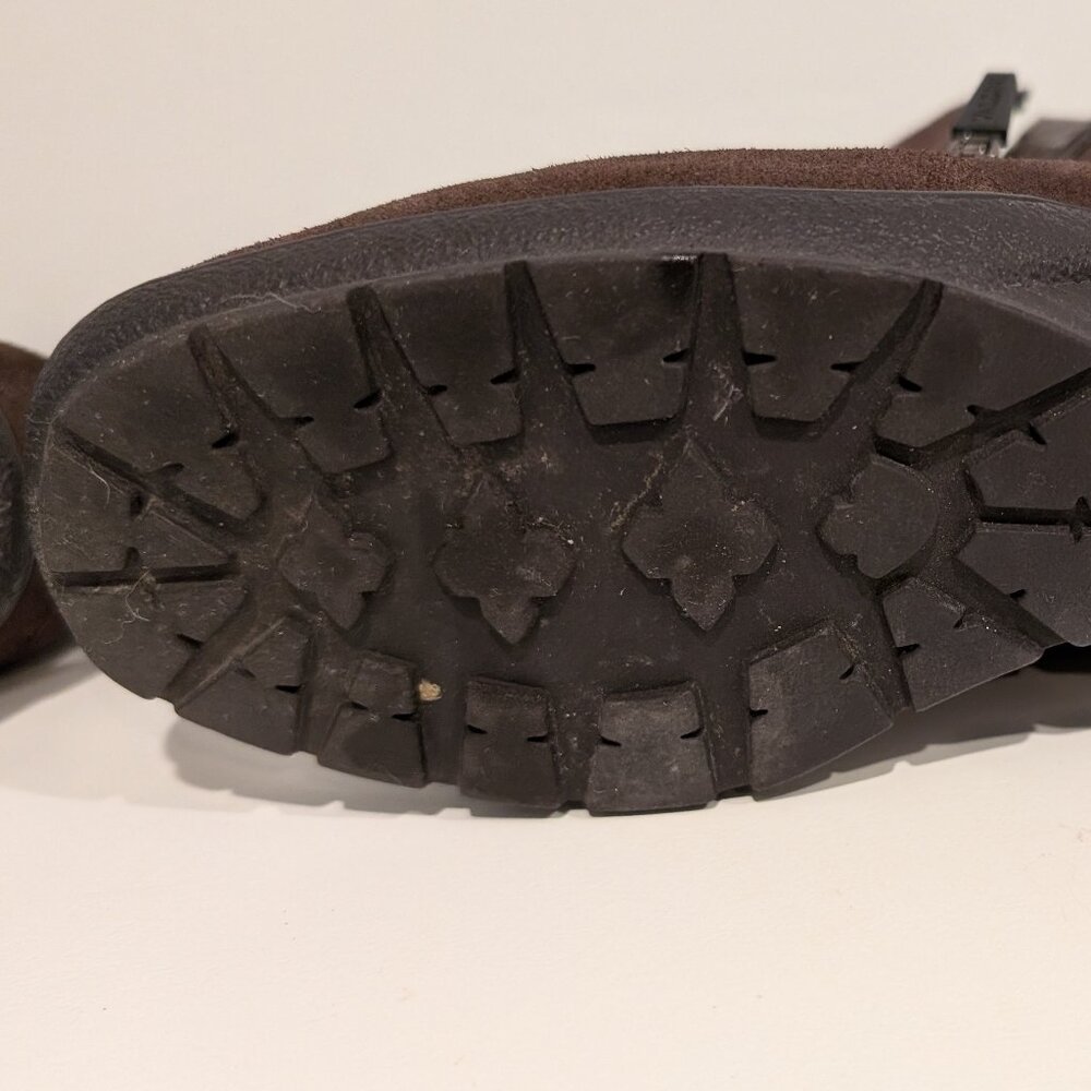 Valdini Dark Brown Suede Leather Pumps with Soft Fur Lining - Picture 6 of 7